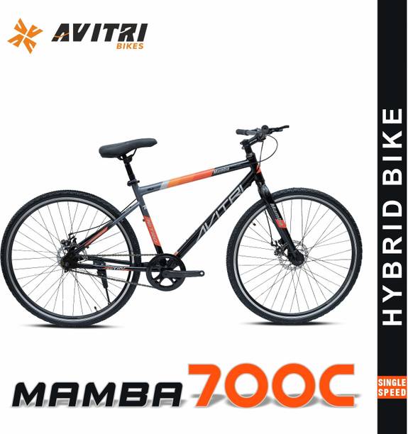 AVITRIBIKES Mamba-700C Single Speed Disc Brake Adult-Hybrid Cycle/City Bike 700C T (inch) Hybrid Cycle/City Bike