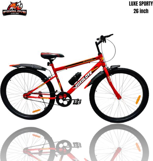 FOXGLOVE F LUXE 26 INCHES SPORTY TYRE TUBE CYCLE FOR AGE 10 PLUS YEARS 95% ASSEMBLED 26 T (inch) Road Cycle