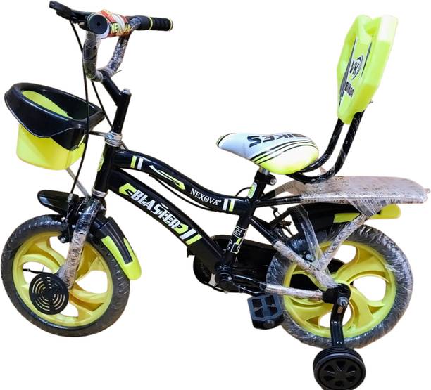 NEXOVA 14T LITTLE BLASTER CARRIER DELUXE(FLORO GREEN) FOR 3 TO 4 YEARS KIDS 14 T BMX Cycle