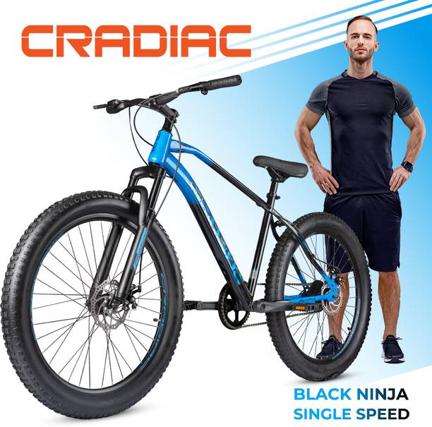 CRADIAC BLACK NINJA SINGLE | FAT BIKE | DUAL DISC 26 T Fat Tyre Cycle