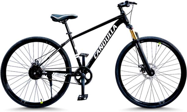 CANDULLA BLACK HAWK SINGLE SPEED | FULLY FITTED | FRONT SUSPENSION | DUAL DISC 700C T (inch) Hybrid Cycle/City Bike