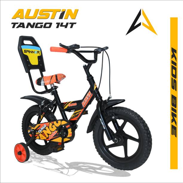 Austin Tango Kids Bike–Comfort & Convenience with Side Support Backrest and Chain Cover 14 T (inch) Road Cycle