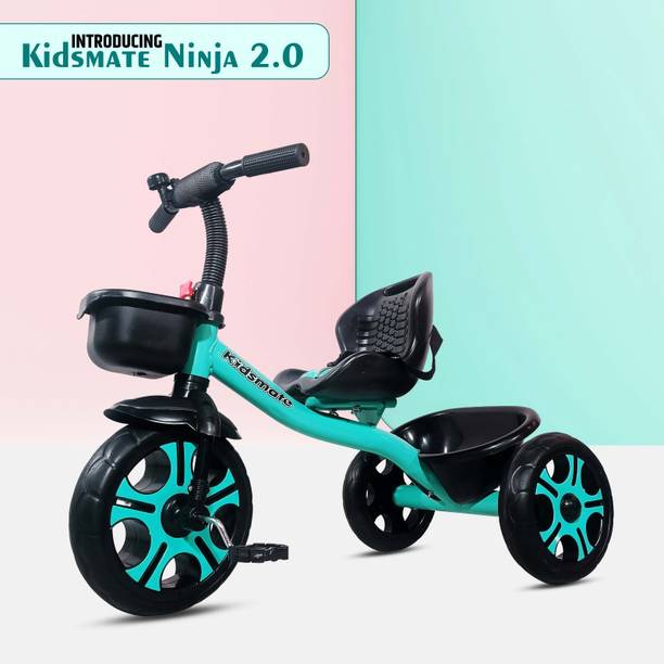 Kidsmate Ninja 2.0 Plug N Play Tricycle Durable with Storage Basket, Safe & Secure, 10 T