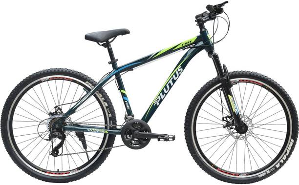 PLUTUS Fire MTB Cycl Age-12+ with Dual Disc Brake, Multi Speed (Green) 27.5 T (inch) Mountain Cycle