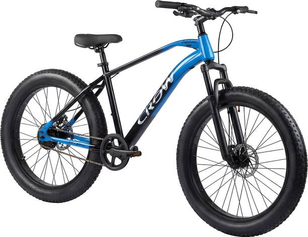 Crow BLACK NINJA SINGLE SPEED|FAT BIKE|FRONT SUSPENSION FORK |DUAL DISC BRAKES 26 T (inch) Mountain Cycle