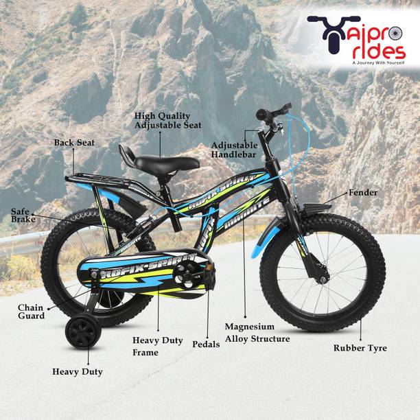 xaipro rides 16T MAGNITE CARRIER M RIM SKYBLUE CYCLE FOR 4 TO 6 YEARS KIDS 16 T BMX साइकिल