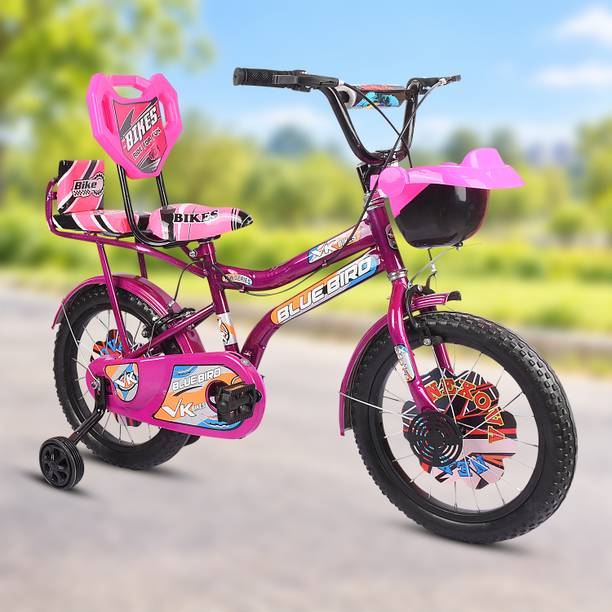 VK BIKES BICYCLE 16T ZOOM DOUBLE SEAT EDITION (PINK) FOR 4 TO 6 YEAR KIDS BABY 16 T (inch) BMX Cycle