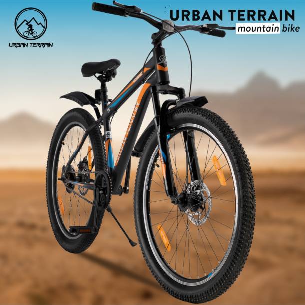 Urban Terrain Bolt Cycles for Men with Front Suspension & Dual Disc Brake MTB Bike UT5001S26 26 T Road Cycle