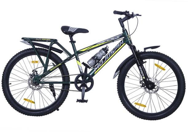 MOJOSPIN ALFA WARRIOR 24 INCHES DISC BRAKE FRONT SUSPENSION FOR 10 TO 13 YEARS 24 T (inch) Mountain Cycle