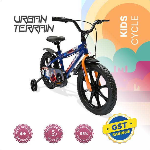 Urban Terrain Blitz Cycles 16T for Boys/Girls Kids Ages 4 to 6 Comes with Training Wheels 16 T (inch) Hybrid Cycle/City Bike