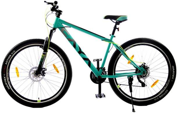 CAYA Fade 29" Teal Green Double Alloy Rim, Dual Disk Brake & Front Suspension 29 T Hybrid Cycle/City Bike