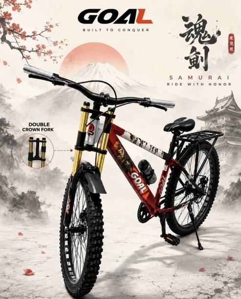 GOAL BLUE SAMURAI||DOUBLE CROWN||SINGLE SPEED||PREMIUM QUALITY 26 T (inch) Mountain Cycle