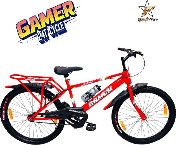 DADSTAR GAMER 24T CYCLE FOR AGE 9-12 YEARS 24INCH BICYCLE FOR 5.5FT HEIGHT SINGLE SPEED 24 T (inch) BMX Cycle