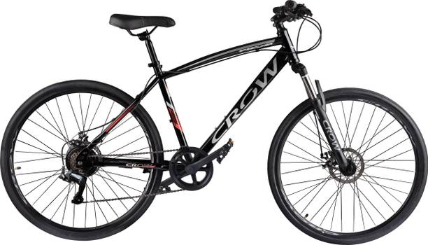 Crow SPEEDLINER 7 Speed | Fully Fitted| Suspension | Dual Disc 700C T (inch) Hybrid Cycle/City Bike