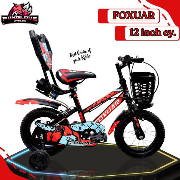FOXGLOVE FOXUAR 12 INCH RED KIDS CYCLE IN TUBELESS TYRE FOR AGE 2 TO 4 YEARS FULL FITTED 12 T (inch) Road Cycle