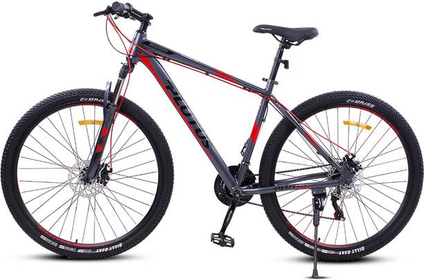PLUTUS Radon Alloy MTB Cycle Age-12+ with Dual Disc Brake, Multi Speed (Red) 29 T (inch) Mountain Cycle