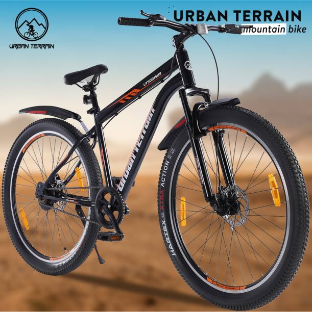 Urban Terrain Bolt Cycles for Men with Front Suspension & Dual Disc Brake MTB Bike UT5001S29 29 T Road Cycle