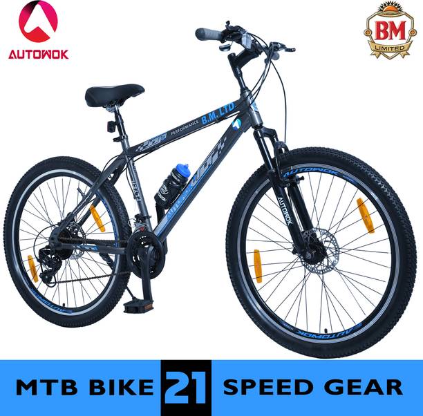 B.M. LIMITED AUTOWOK FLYER 85% Installed Dual Disc Brake Multi Speed Geared MTB for Cyclist 27.5 T (inch) Mountain Cycle