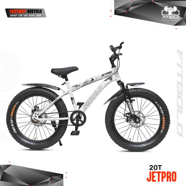 FITBOLD JetPro Fat Bike| Wheel-20x300 | White | Age 5-8Years | 99%Fitted |Ready to Ride 20 T