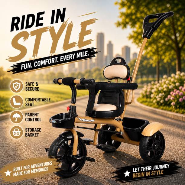 Xaipro PREMIUM NEW R-1 TRICYCLE WITH BACK MUDGAURD FOR 1 TO 3 YEAR KIDS TRICYCLE 10 T (inch) Balance Bike