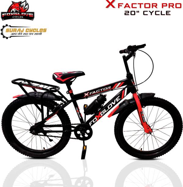 FOXGLOVE X-FACTOR 20 INCH IBC GLOSSY RED TYRE TUBE FOR AGE 6 TO 10 YEARS 90% FITTED 20 T