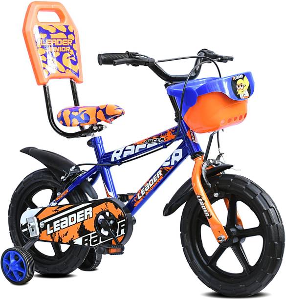 LEADER Racer 14t Kids Cycle With Training Wheels (Semi-Assembled) Age Group 2 - 5 Years 14 T (inch) Road Cycle