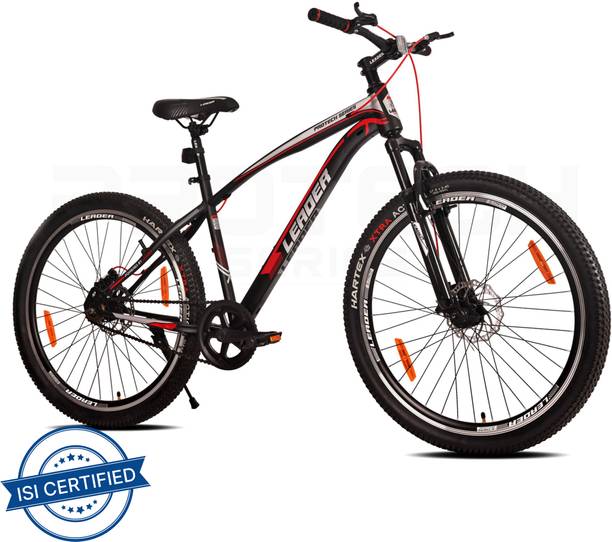 LEADER Brawny 27.5T Single Speed MTB cycle with Dual Disc Brake and Front Suspension 27.5 T (inch) Hybrid Cycle/City Bike