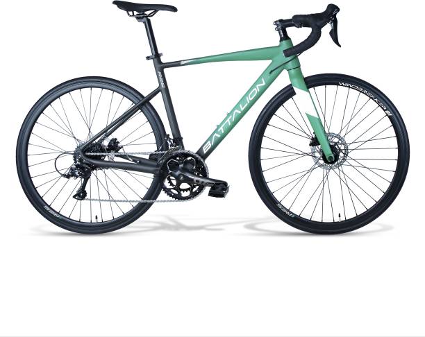 Battalion R25 Road Bicycle, 9x2 18 Speed, Shimano Sora, Carbon Fiber Fork, 48 cm, Size S 700C T Road Cycle