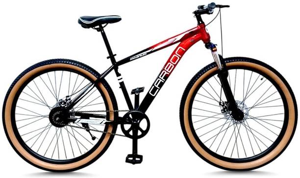 CarbonBike MAGNUM | FRONT SUSPENSION | SEMI FAT TAN TYRES 29*2.40 | Dual Disc Brakes 29 T (inch) Mountain Cycle