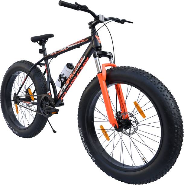 PLUTUS Bosco MTB Cycle Age-12+ with Dual Disc Brake, Single Speed (Orange) 26 T (inch) Mountain Cycle