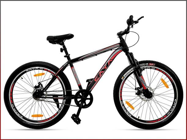 CAYA Fueled 26" Royal Matte Black Dual Disc, Double Wall Alloy Rims, Front Shocker 26 T BMX Cycle