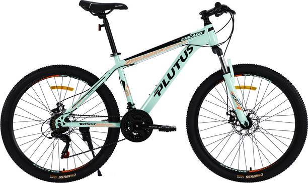 PLUTUS Chicago MTB Cycle Age - 12+ with Dual Disc Brake, Multi Speed (Ocean-Blue) 26 T (inch) Mountain Cycle