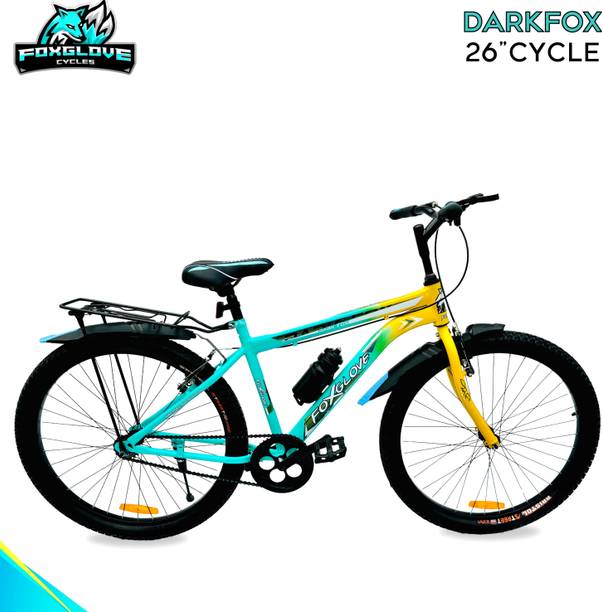 FOXGLOVE DARKFOX 26 INCHES DUAL COLOUR IN V BRAKE TYRE TUBE BICYCLE FOR AGE 10 PLUS YRS 26 T (inch) Road Cycle
