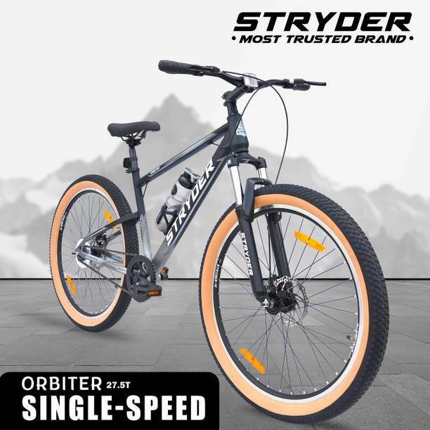 STRYDER Orbiter 27.5" Single Speed Bicycle with Front Suspension - 27.5 T (inch) Mountain Cycle