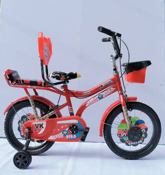 VK BIKES BICYCLE 16T ZOOM DOUBLE SEAT EDITION (RED) FOR 4 TO 6 YEAR KIDS BABY 16 T (inch) BMX Cycle