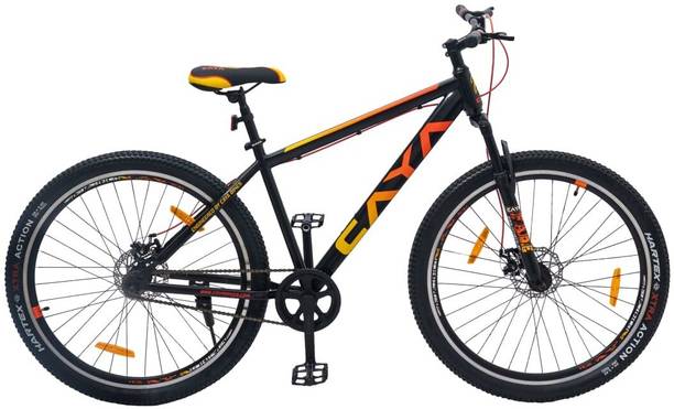CAYA Fade 27.5" Satin Matte Black Double Alloy Rim Dual Disk Brake & Front Suspension 29 T Hybrid Cycle/City Bike