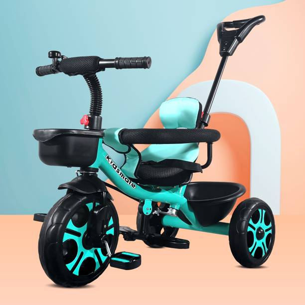 Kidsmate Thunder 2.0 Plug N Play Kids Tricycle: Equipped with Safety Guard Rail, 10 T (inch) Road Cycle