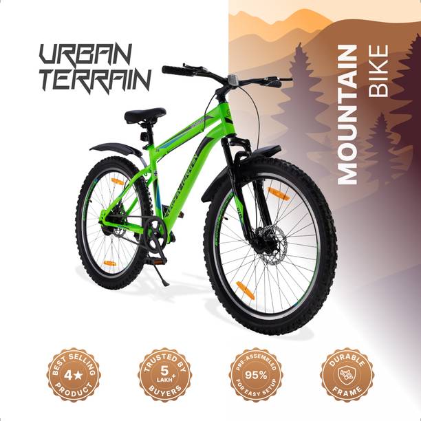 Urban Terrain Bolt Cycles for Men with Steel Frame & Disc Brake MTB Bike UT5000S26 26 T (inch) Road Cycle