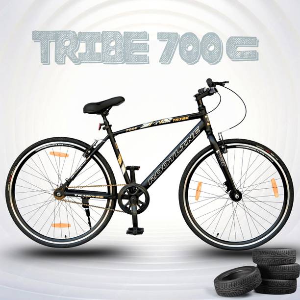 ROOTLINE TRIBE 700C Hybrid Single Speed Black Rigid Suspension 26 T (inch) Hybrid Cycle/City Bike