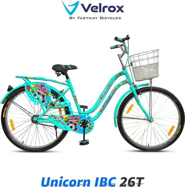 Fastway Bicycle Velrox Unicorn 26T | Sea Green | Lady Bike for 13+ Years Girls 26 T (inch) Road Cycle