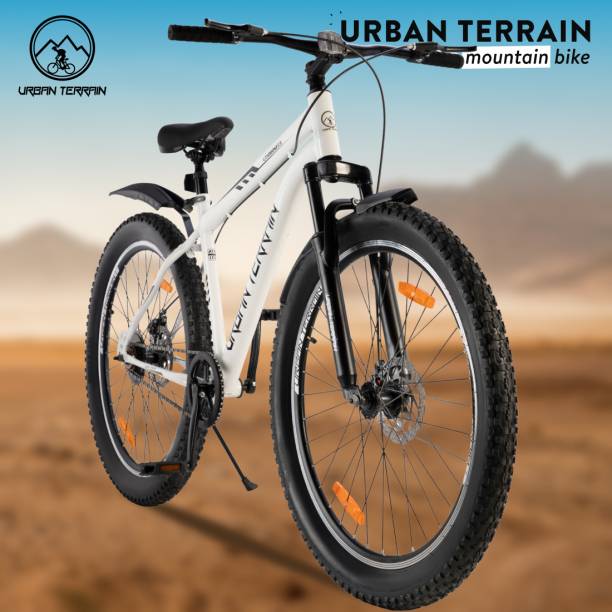 Urban Terrain Bolt Cycles for Men with Front Suspension & Dual Disc Brake MTB Bike UT5000S27.5 27.5 T Road Cycle