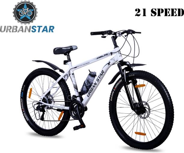 Urban Star DELTA | 21 SPEED | DUAL DISC | FRONT SUSPENSION | SEMI FITTED | FOR 13+ & ADULTS 26 T (inch) Mountain Cycle