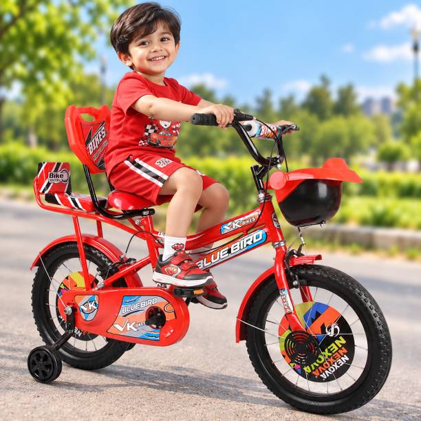 VK BIKES BICYCLE 16T ZOOM DOUBLE SEAT EDITION (RED) FOR 4 TO 6 YEAR KIDS BABY 16 T (inch) BMX Cycle