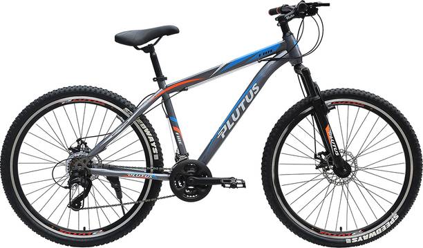 PLUTUS Fire MTB Cycle Age-12+ with Dual Disc Brake, Multi Speed (Blue) 27.5 T (inch) Mountain Cycle