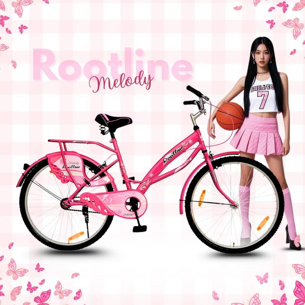 ROOTLINE MELODY 26T Road Single Speed Pink Rigid Suspension 26 T (inch) Road Cycle
