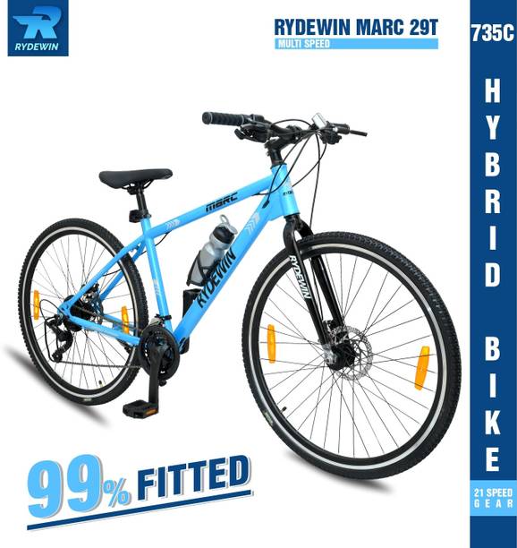 RYDEWIN MARC 99% Pre Assembled Multi-Speed Hybrid Bike Disc Brakes for Maximum Control 700C T (inch) Hybrid Cycle/City Bike