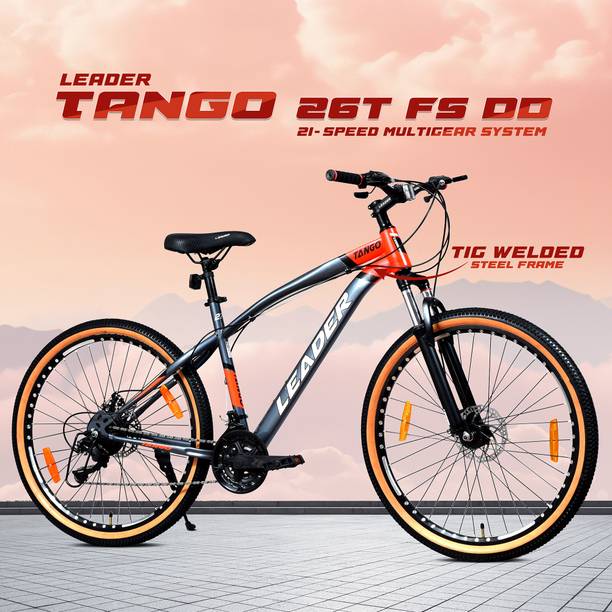 LEADER Tango 26T Premium MTB Bike/ Cycle for Men | Precision 21-Speed Gear Bicycle, 26 T (inch) Mountain Cycle