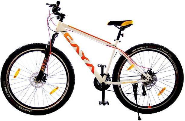CAYA Fade 27.5" Satin White Double Alloy Rim, Dual Disk Brake 27.5 T हाइब्रिड साइकिल/सिटी बाइक