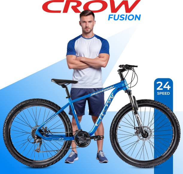 Crow FUSION 24 | 6061 ALLOY FRAME | FULLY FITTED | ZOOM LOCKOUT SUSPENSION 29 T माउंटेन साइकिल