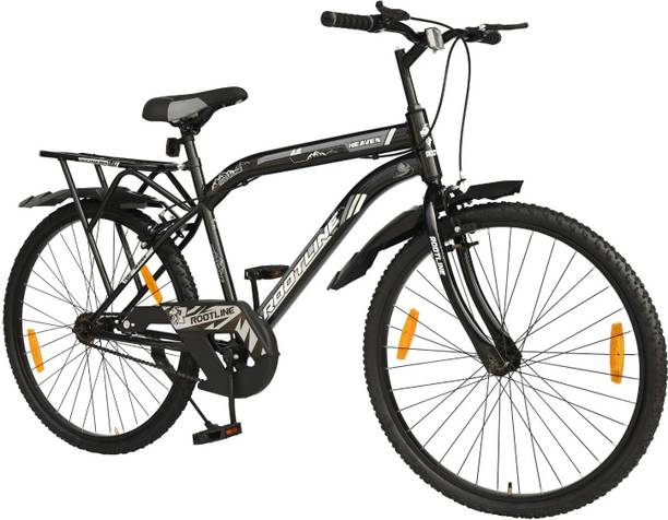 rootline Dark Black Heaven with Stylish Integrated Carrier 26 T (inch) Mountain Cycle